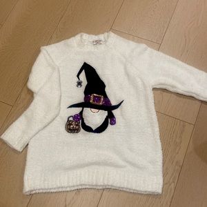 POOF happy halloween sparkly sweater